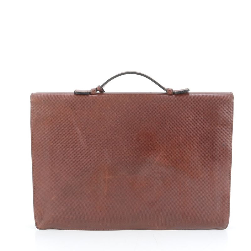 Bottega Veneta Leather Business Bag Document Bag Briefcase Tote Commuter Brown