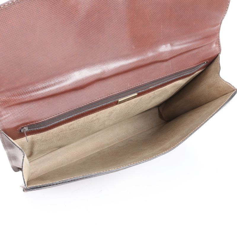 Bottega Veneta Leather Business Bag Document Bag Briefcase Tote Commuter Brown