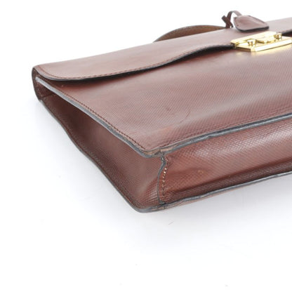 Bottega Veneta Leather Business Bag Document Bag Briefcase Tote Commuter Brown