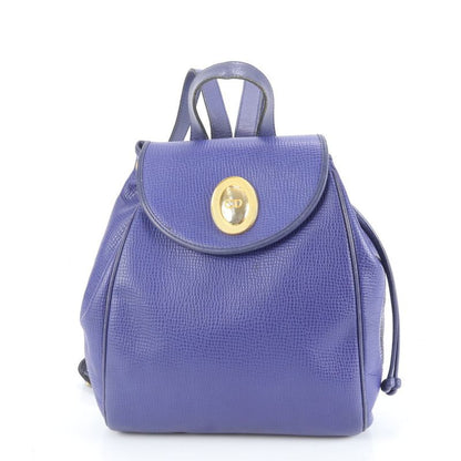 Vintage Christian Dior Oval CD Logo Leather Backpack Sac Backpack Gold Hardware