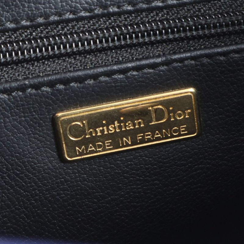 Vintage Christian Dior Oval CD Logo Leather Backpack Sac Backpack Gold Hardware