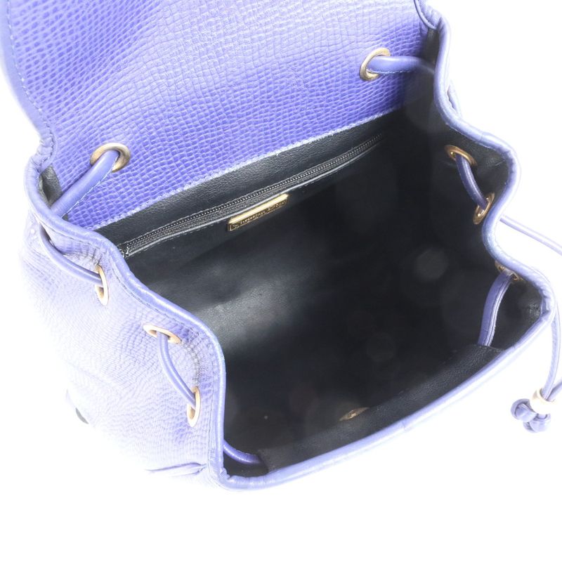 Vintage Christian Dior Oval CD Logo Leather Backpack Sac Backpack Gold Hardware