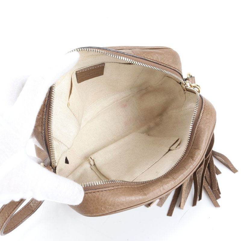 Gucci GG Soho Small Disco Leather Shoulder Bag Crossbody 308364 Genuine Leather