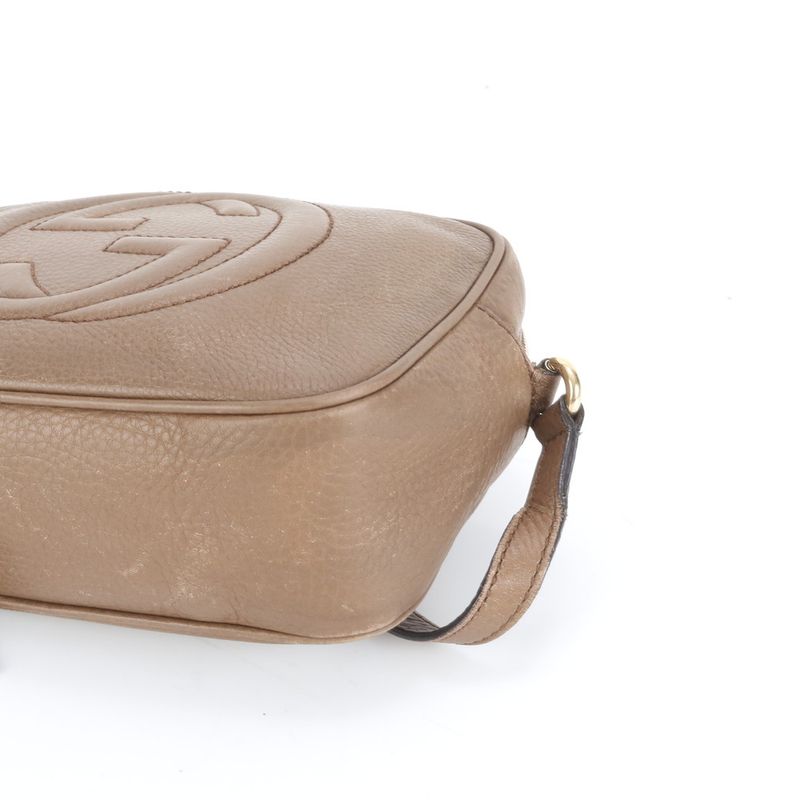 Gucci GG Soho Small Disco Leather Shoulder Bag Crossbody 308364 Genuine Leather