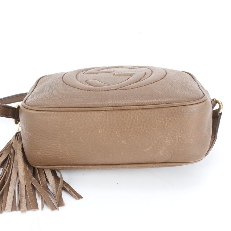 Gucci GG Soho Small Disco Leather Shoulder Bag Crossbody 308364 Genuine Leather