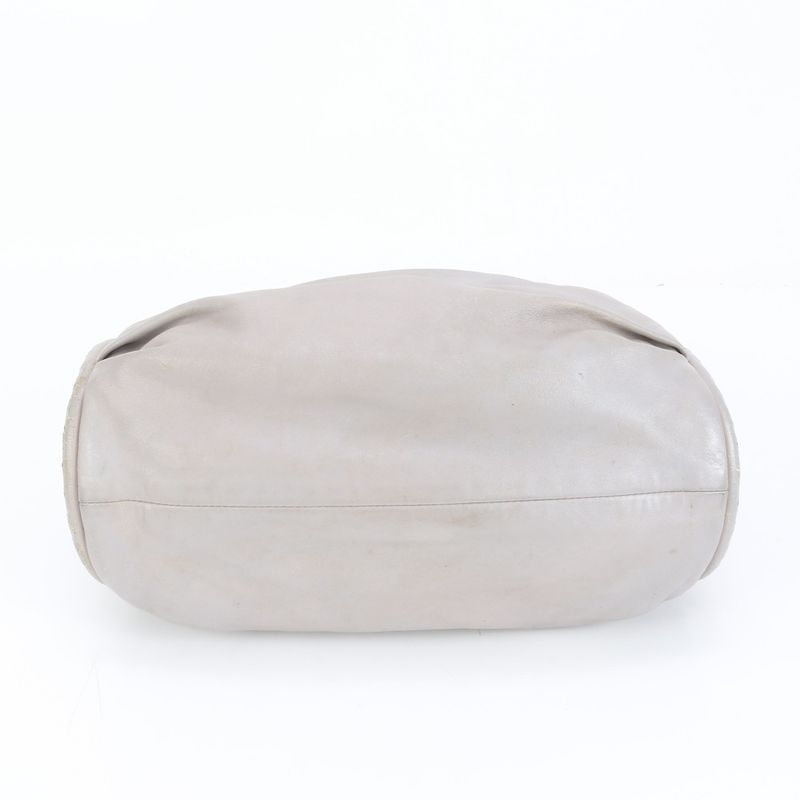 Christian Dior Pleated Leather Shoulder Bag Shoulder Hand Gray Women's RRM