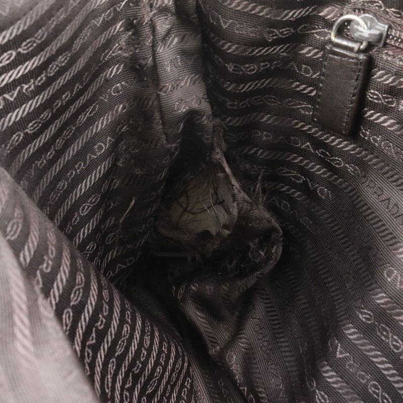 Prada Triangle Logo Leather Business Bag Document Bag Briefcase Commuter