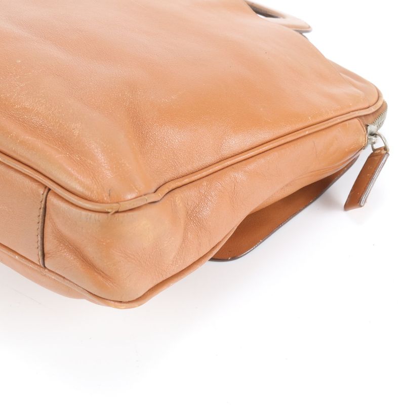 Prada Triangle Logo Leather Business Bag Document Bag Briefcase Commuter