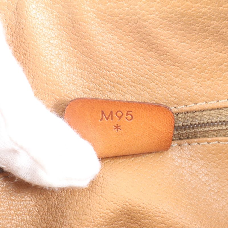 Celine Macadam Mini Boston Leather Handbag Tote Genuine Leather Brown Women's