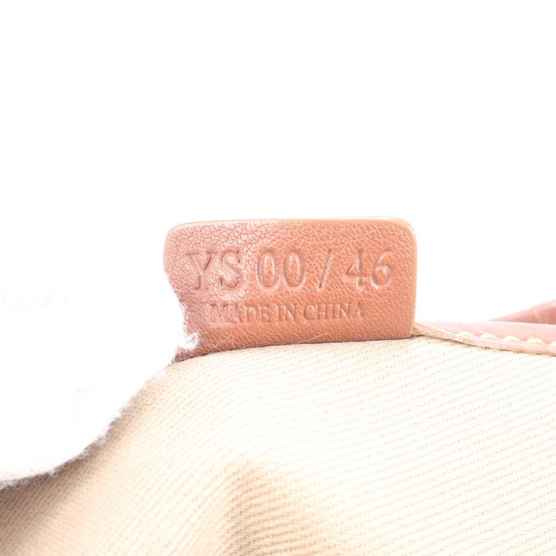 Celine Macadam Leather Handbag Tote Genuine Leather Brown Women's EEM Da33-9