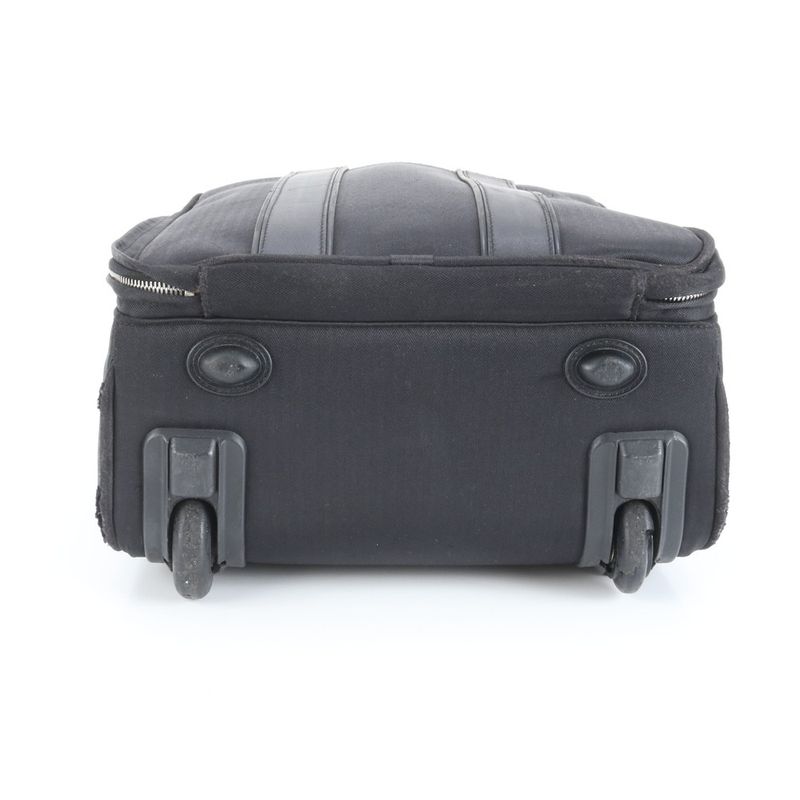 Hermes Acapulco Leather Canvas Suitcase Carry Case Bag Business Travel Black