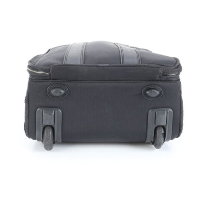 Hermes Acapulco Leather Canvas Suitcase Carry Case Bag Business Travel Black