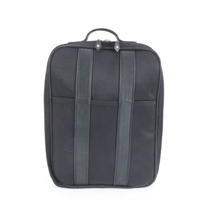 Hermes Acapulco Leather Canvas Suitcase Carry Case Bag Business Travel Black
