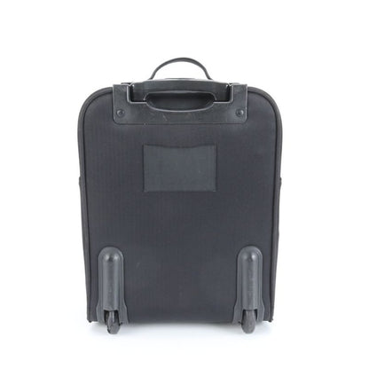 Hermes Acapulco Leather Canvas Suitcase Carry Case Bag Business Travel Black