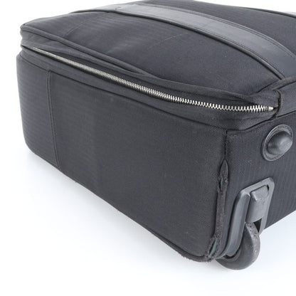 Hermes Acapulco Leather Canvas Suitcase Carry Case Bag Business Travel Black