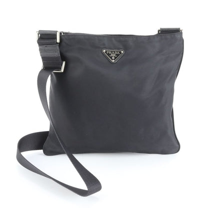 Prada Tessuto Nylon Triangle Logo Shoulder Bag Crossbody Messenger Black Men's