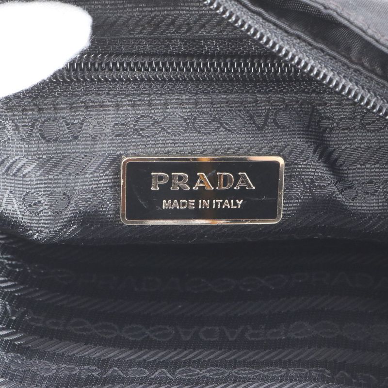 Prada Tessuto Nylon Triangle Logo Shoulder Bag Crossbody Messenger Black Men's