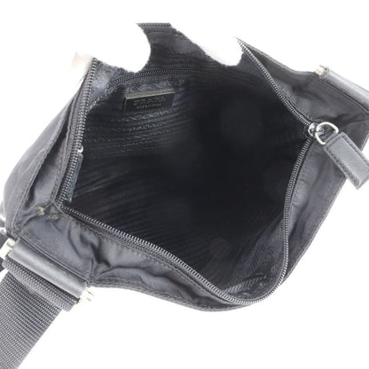 Prada Tessuto Nylon Triangle Logo Shoulder Bag Crossbody Messenger Black Men's
