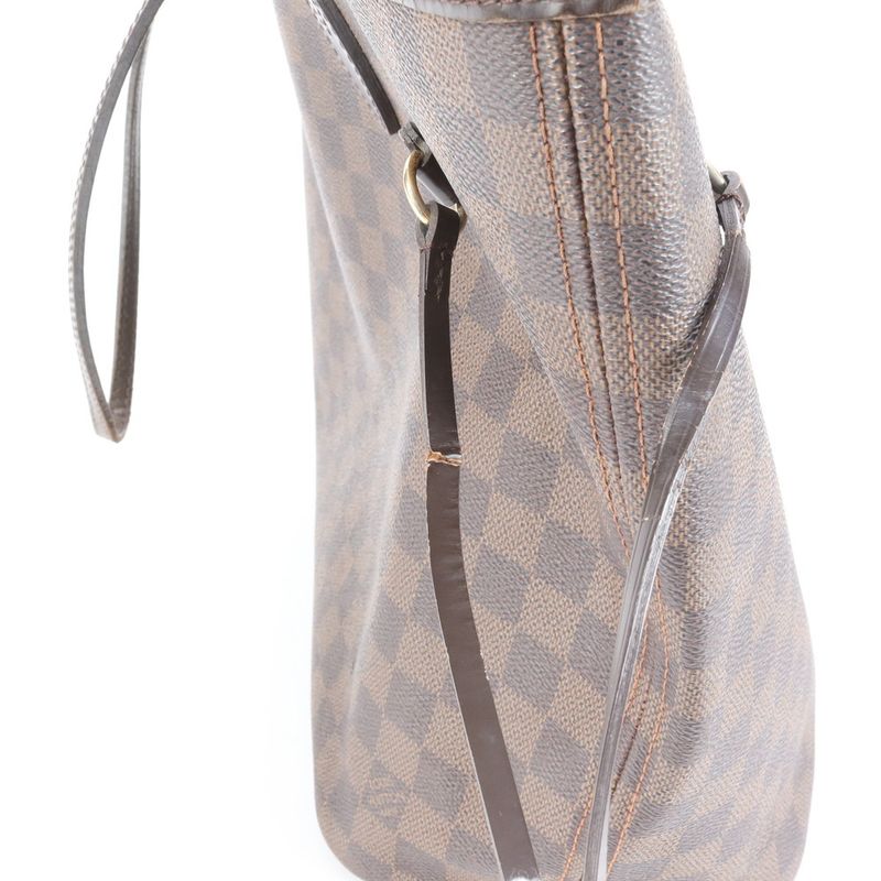 Louis Vuitton Damier Neverfull MM N51105 Leather Tote Bag Shoulder Hand A4