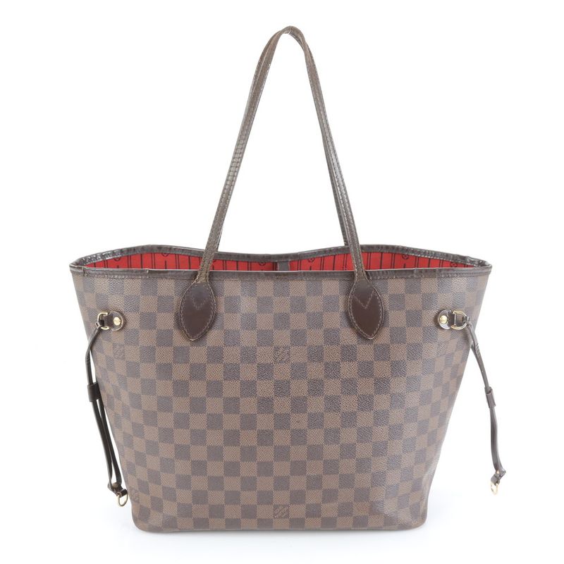Louis Vuitton Damier Neverfull MM N51105 Leather Tote Bag Shoulder Hand A4