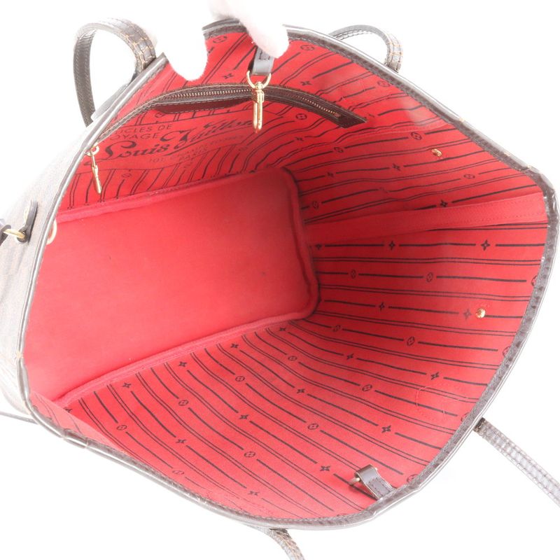 Louis Vuitton Damier Neverfull MM N51105 Leather Tote Bag Shoulder Hand A4