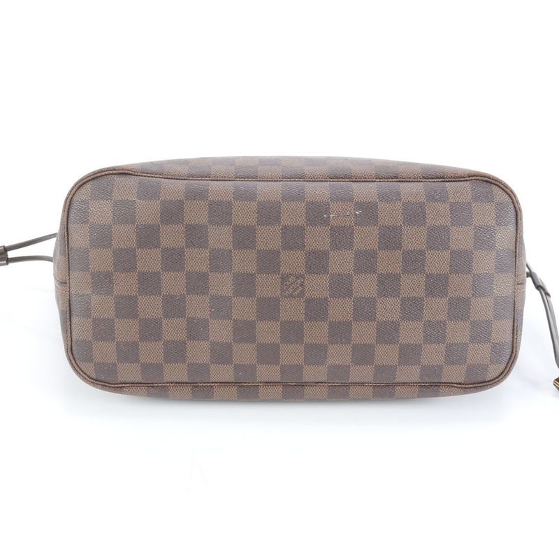 Louis Vuitton Damier Neverfull MM N51105 Leather Tote Bag Shoulder Hand A4