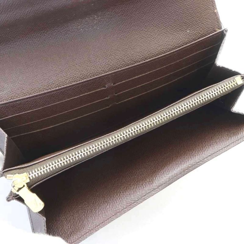 Louis Vuitton Portefeuille Sarah Long Wallet Fold Change Leather Genuine