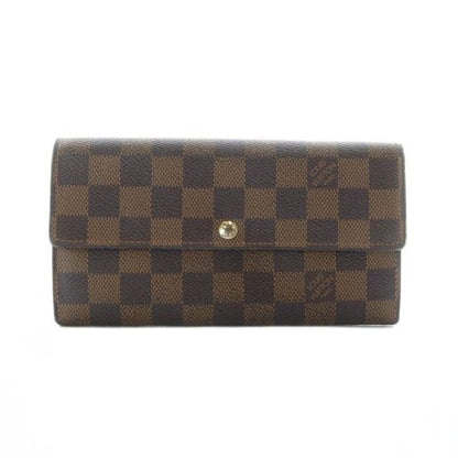 Louis Vuitton Portefeuille Sarah Long Wallet Fold Change Leather Genuine