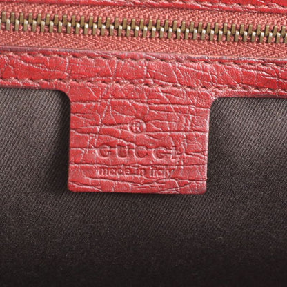 Gucci Bamboo 114993 Leather Shoulder Bag Shoulder Red Tote Hand Genuine Leather
