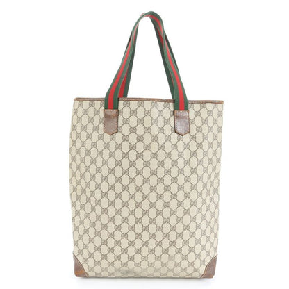 Vintage Gucci GG Supreme Sherry Line Leather Tote Bag Shoulder Commute A4 Men