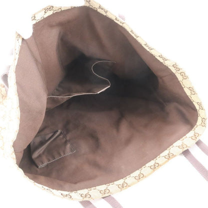 Gucci GG Canvas Sherry Line 189669 Tote Bag Shoulder Commuter Brown A4 Men