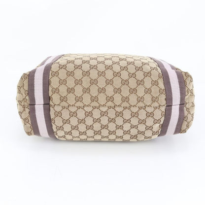 Gucci GG Canvas Sherry Line 189669 Tote Bag Shoulder Commuter Brown A4 Men