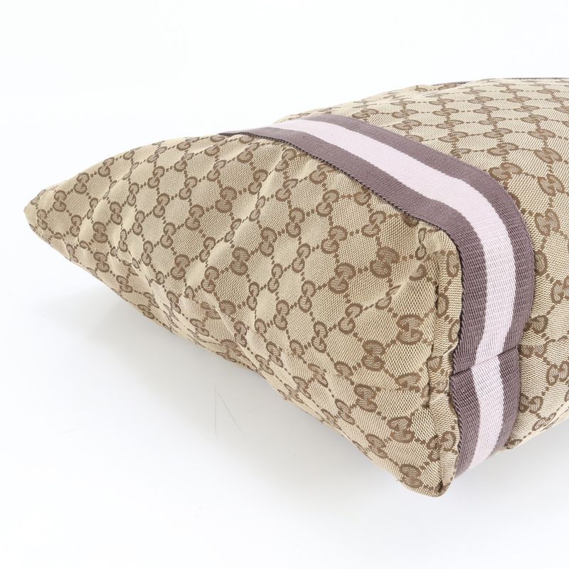 Gucci GG Canvas Sherry Line 189669 Tote Bag Shoulder Commuter Brown A4 Men