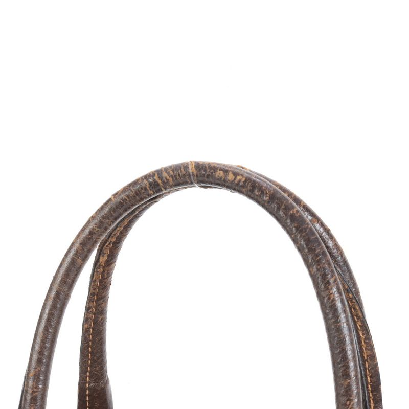 Vintage Gucci GG Supreme Sherry Line Leather Boston Bag Business Travel Tote