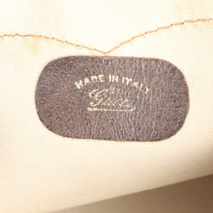 Vintage Gucci GG Supreme Sherry Line Leather Boston Bag Business Travel Tote