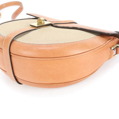 Celine SASE 16 Medium Leather Shoulder Bag Crossbody Hand Genuine Leather Brown