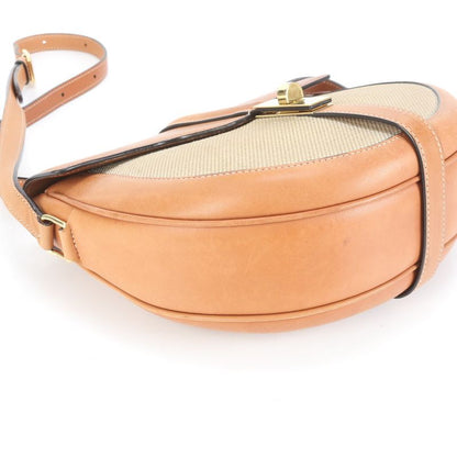 Celine SASE 16 Medium Leather Shoulder Bag Crossbody Hand Genuine Leather Brown