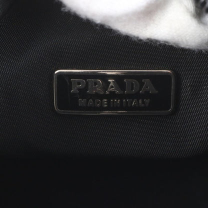 Prada Tessuto Nylon Triangle Logo Handbag Tote Black Women's RRM Da22-6