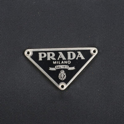Prada Tessuto Nylon Triangle Logo Handbag Tote Black Women's RRM Da22-6