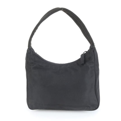 Prada Tessuto Nylon Triangle Logo Handbag Tote Black Women's RRM Da22-6