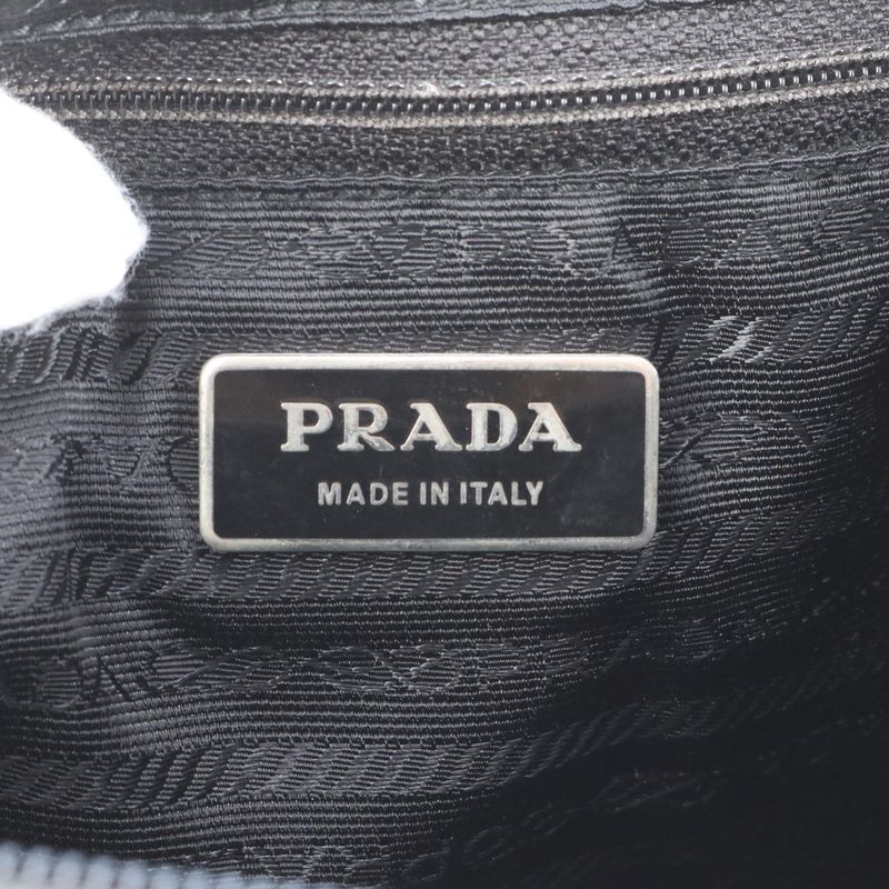 Prada Tessuto Nylon Triangle Logo Shoulder Bag Crossbody Messenger Black Men's