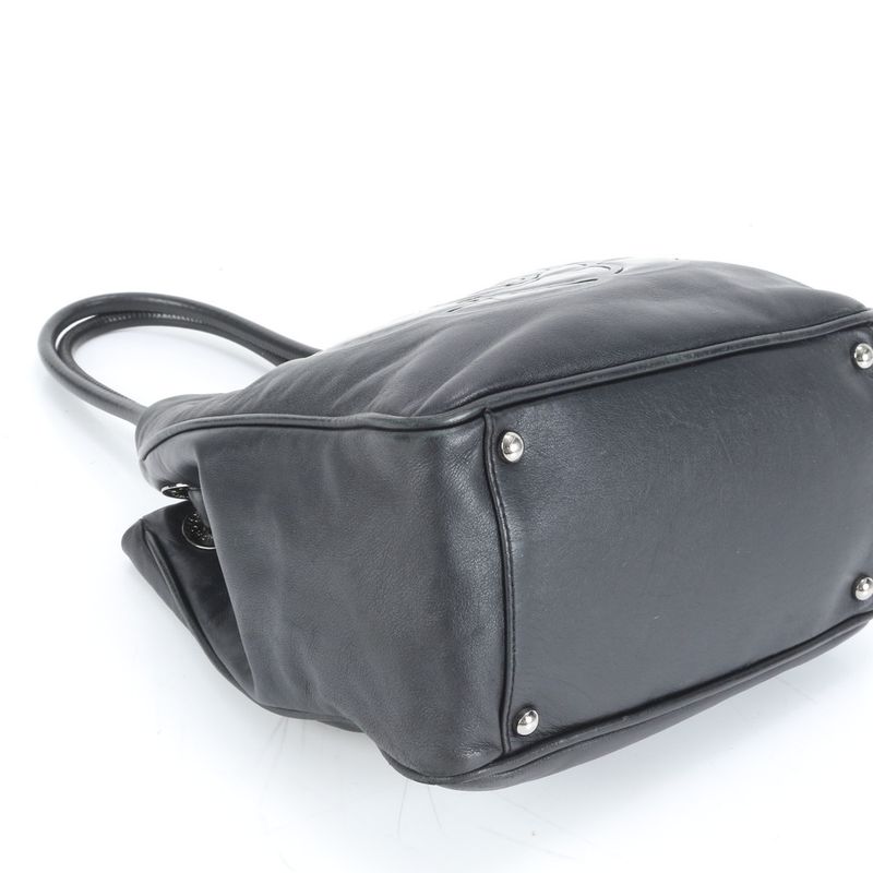 Chanel With Serial Seal Camellia Coco Mark Lambskin Leather Tote Bag Shoulder