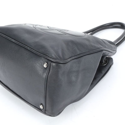 Chanel With Serial Seal Camellia Coco Mark Lambskin Leather Tote Bag Shoulder