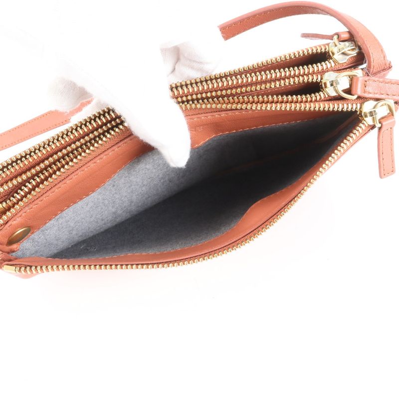 Celine Trio Leather Shoulder Bag Crossbody Genuine Leather Women RRM Da27-2