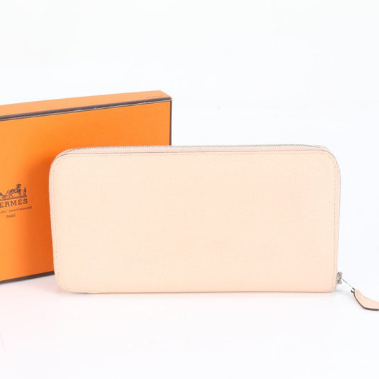 Hermes Azap Long Classic Leather Long Wallet Round Zipper Genuine Leather Women