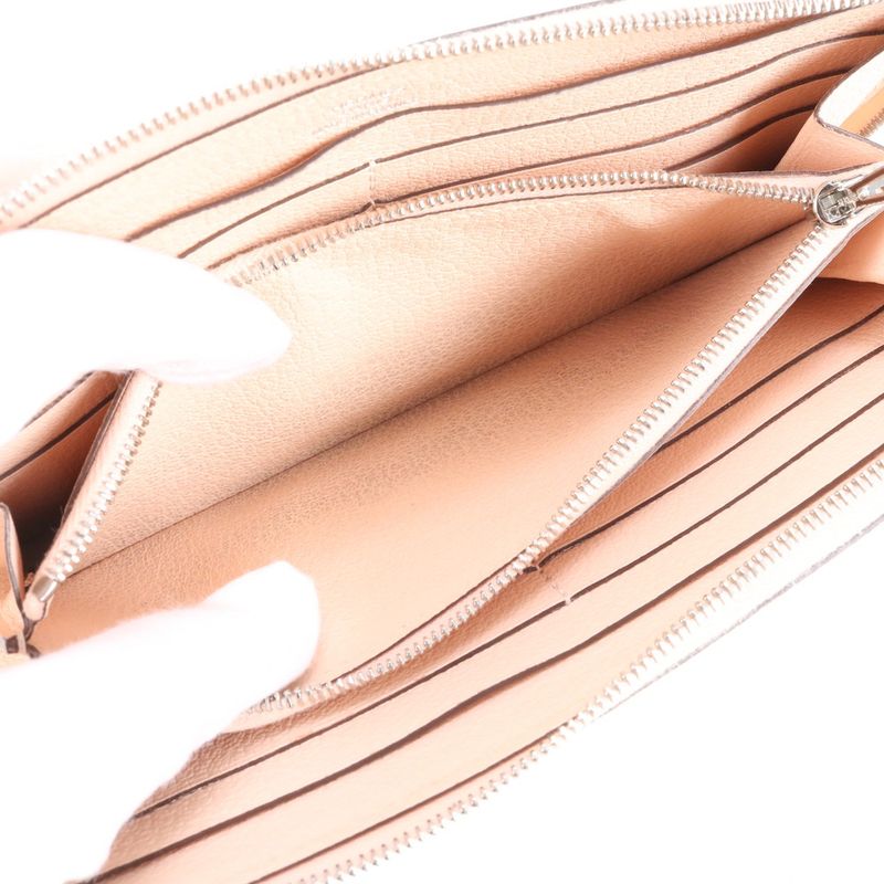 Hermes Azap Long Classic Leather Long Wallet Round Zipper Genuine Leather Women
