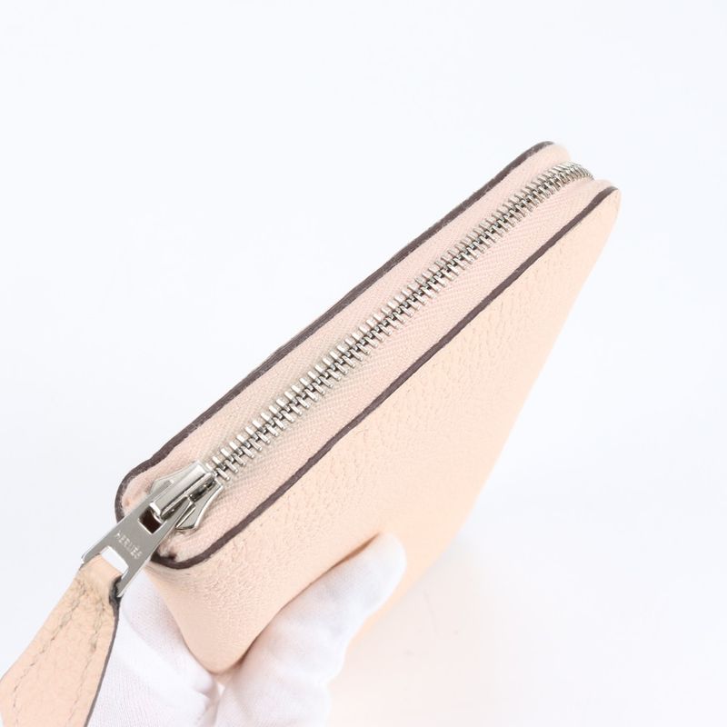 Hermes Azap Long Classic Leather Long Wallet Round Zipper Genuine Leather Women