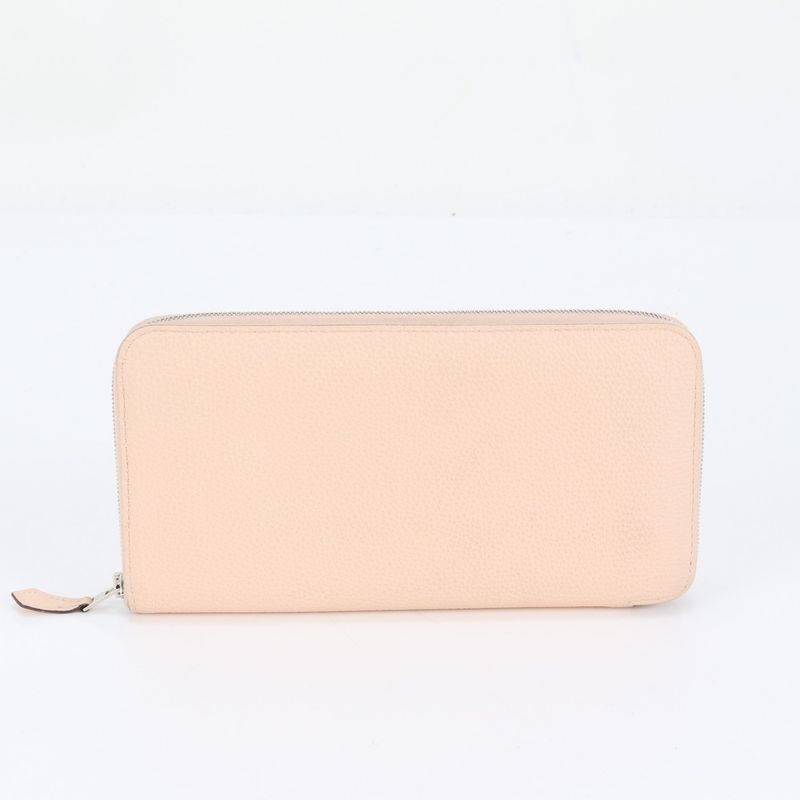 Hermes Azap Long Classic Leather Long Wallet Round Zipper Genuine Leather Women