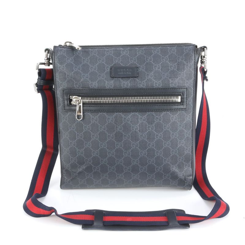 Gucci GG Supreme Sherry Line 474137 Leather Shoulder Bag Crossbody Messenger