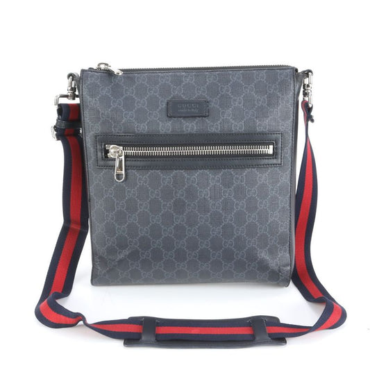 Gucci GG Supreme Sherry Line 474137 Leather Shoulder Bag Crossbody Messenger